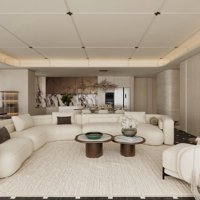 Design d'intérieur de villa de luxe Japandi avec bois naturel, design résidentiel moderne et organique pour propriétaires haut de gamme