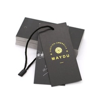 2023 vente chaude vêtements personnalisés étiquettes volantes étiquettes de col noir papier Kraft écologique imprimé/étiquettes de vêtement en relief personnalisé