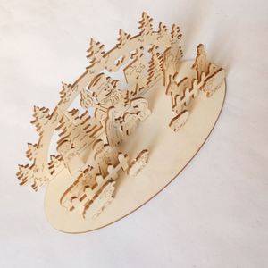 Factory Handmade Ornaments Unique Seasonal Decor <b>Circular</b> <b>Wooden</b> Crafts for Home and Event Dropshipping - Product Image 4