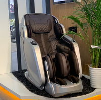 4D Zero Gravity Shiatsu Chaise Électrique Fullbody Massage Lounge Airbag Heat Compress Luxury PU Leather Living Room Bedroom Hotel