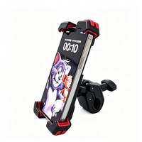 Support de téléphone pour vélo à protection intégrale en ABS, rotation à 360°, angle réglable, anti-vibration, flexible