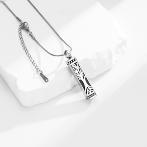 生命の木記念灰ロケット女性男性のための灰のための壷ネックレス - Product Image 6