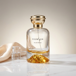 高級感のある30ml 50ml 100ml厚ガラス製スプレーボトル、アルミ製ゴールドキャップ付き香水詰め替えボトル - Product Image 1