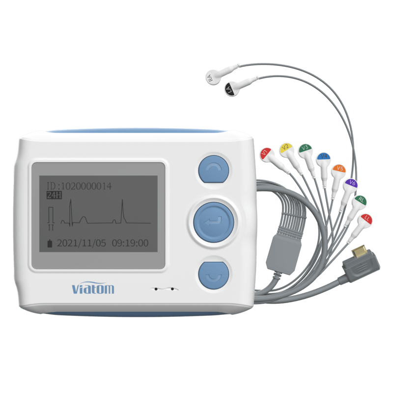 Viatom Th12 Holter Portátil Monitor Ecg Ambulatório 24 Horas de Freqüência Cardíaca Monitor Ecg Dinâmico Máquina 12 Canais