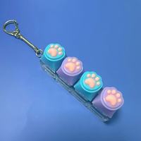Offre Spéciale – Porte-clés anti-stress en silicone TPR couleur macaron, motif patte de chat, pour bouton de clavier Test Axis – Vente en gros