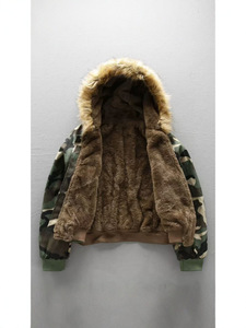 Chaqueta Bomber Americana Personalizada con <span class=keywords><strong>Capucha</strong></span> y Camuflaje, Cierre de Cremallera Doble, para <span class=keywords><strong>Hombre</strong></span>, Estilo Urbano - Product Image 5