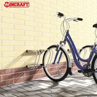 Support de vélo d'extérieur WINCRAFT pour 2 vélos, acier A3 galvanisé, montage au sol et au mur pour le rangement dans le garage