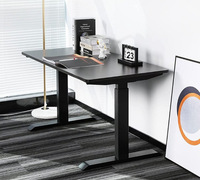 Bureau d'étude électrique réglable en hauteur en métal, cadre de levage à moteur unique, bureau assis-debout intelligent et réglable, avec étagère de rangement moderne