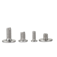 Vis à tête plate fine en acier au carbone nickelé LeGood Metric, grade 4, filetage standard pour téléphones portables et montres connectées