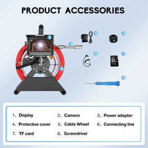 4.3 Inch Ips Kleur Monitor 4.8Mm 30M Kabel Ip68 Rioolbuis Inspectie Camera 16Gb Tf Kaart Dvr Riool Afvoer Industriële Endoscoop - Product Image 6