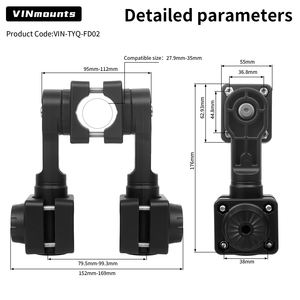 VINmounts support double à 0 degré LiveScope compatible LVS34, pôle multimode et support arbre moteur à la traîne - Product Image 2