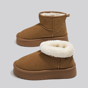 2025 nuovi stivali da neve invernali da <span class=keywords><strong>donna</strong></span> in velluto con fondo spesso impermeabile antiscivolo in morbida pelliccia di cotone nuove <span class=keywords><strong>scarpe</strong></span> da pane stile esplosione - Product Image 3