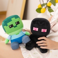 Boneka Creeper Lucu My World Game untuk Dekorasi Tempat Tidur Anak Laki-laki Perempuan 4 Warna Boneka Steve Creeper Imut