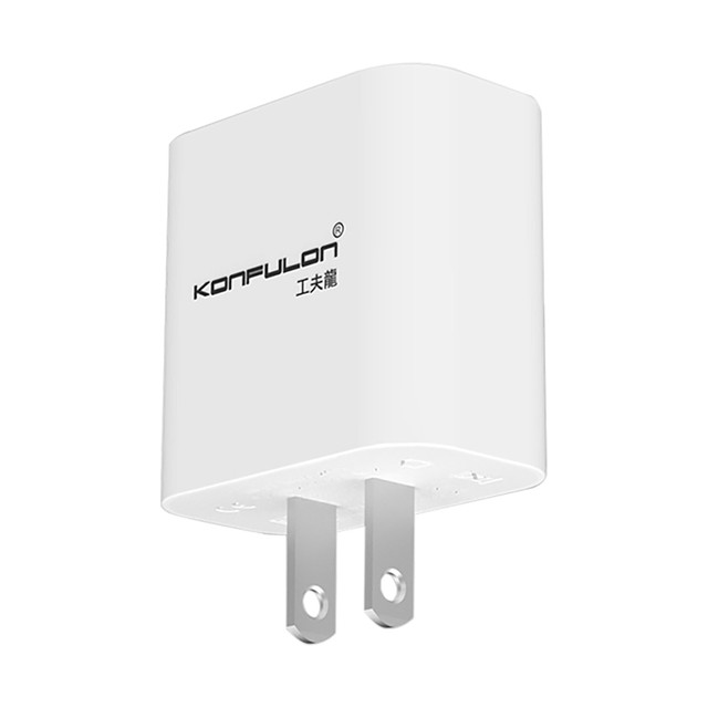 Konfulon 2024 Cheap Price Fast Charger 18W 2.0 USB Charger Fast Charging Wall Adapter EU/US Plug Cell Phone Charger