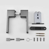 Serrure de porte minimaliste durable en zinc plaqué, résistante à la corrosion, écologique, avec trou de serrure dissimulé et aimant silencieux pour chambre à coucher