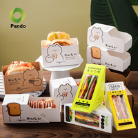 Boîtes en carton personnalisées pas chères pour emballage de pain grillé, de sandwichs et de petits-déjeuners