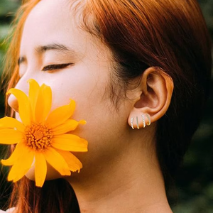 Ensemble de clous d'oreille en zircon doré ZF, forme papillon, élégant, minimaliste, pour les soirées, accessoires de mode pour femmes - Product Image 5