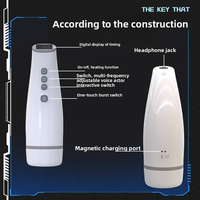 Copa Masturbadora Masculina Suave con 10 Modos de Succión, 10 Modos de Vibración y Pantalla LCD - Juguete Sexual Masculino Copa Vibratoria Tipo Avión