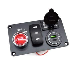 <span class=keywords><strong>Prix</strong></span> usine 12V ON OFF Enging Start Push switch ON OFF ON LED Rockers Switch avec double prise PD voltmètre panneau <span class=keywords><strong>de</strong></span> commutation pour Ma - Product Image 1