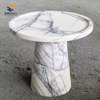 Table de chevet en marbre de luxe moderne KT Stone Villa Hotel avec finition imperméable et durable et garantie de plus de 5 ans