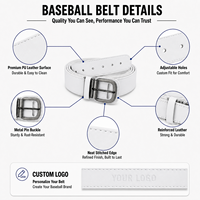 Ceinture Sportive Décontractée en Cuir PU pour Hommes, Robuste et Confortable, avec Boucle à Ardillon Ajustable, Idéale pour le Baseball et le Softball – Vente en Gros et Personnalisable