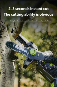 WD331 Rechargeable Lithium Chain Saw Brushless <b>Wireless</b> Orchard Pruning Single Hand Saw <b>Light</b> Small Household Use - Product Image 3