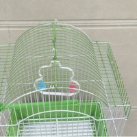 Cage à oiseaux en métal portable de luxe simple et robuste pour perroquet avec plateau en plastique