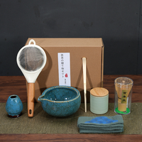 Bol à matcha en céramique de haute qualité, moderne et luxueux, 7 pièces, pour cérémonie, écologique, durable, 500 ml, kit d'outils pour matcha Chawan