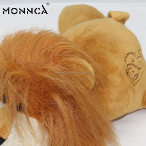 Bordado en blanco gran Leon globo juguetes de peluche OEM DIY Pelo Largo tonto León de peluche de juguete Animal - Product Image 5
