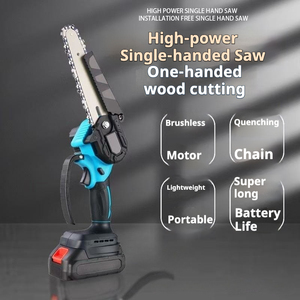 Tronçonneuse électrique portable de 6 pouces, 21V, haute puissance, petite, pour le jardin, bricolage, <span class=keywords><strong>batterie</strong></span> au lithium, sans fil, pour le travail du bois - Product Image 5