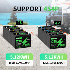 Batterie rechargeable au phosphate de fer et de lithium 12,8 V 100 Ah, batterie au lithium 12 V 100 Ah Lifepo4 pour système de stockage d'énergie solaire - Product Image 6