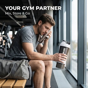 Tùy Chỉnh Tái Sử Dụng Không Thấm Nước Protein <span class=keywords><strong>Shaker</strong></span> Cup Trộn Chai Xách Tay Bột Container Máy Rửa Chén An Toàn Cho Tập Thể Dục Đào Tạo Phòng Tập Thể Dục - Product Image 5
