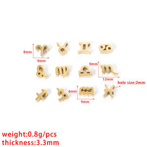 Заводские продажи позолоченный кулон из нержавеющей стали ожерелье из нержавеющей стали DIY модные подвески зодиака - Product Image 4