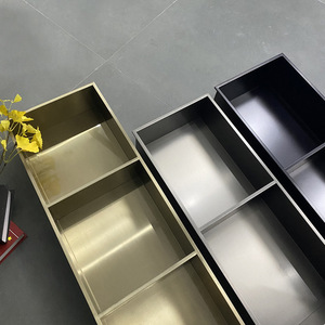 Niche de douche encastrée moderne en acier inoxydable 304, design multi-niveaux compartimenté, durable, pour hôtels, appartements, hôpitaux - Product Image 1