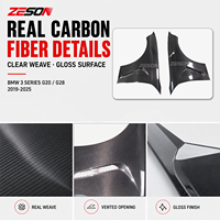 Ailes avant ZESON en fibre de carbone véritable style M3 pour BMW Série 3 G20 G28 M340i 330i berline gauche droite 2019+