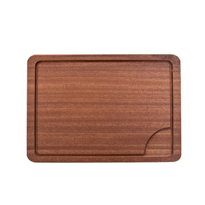Sapele Steak <b>Plate</b> Rectangular Solid Wood Board Minimalist Design For Party Use - Product Image 5