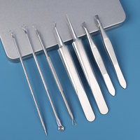 Kit d'outils de soins personnels en acier inoxydable nouvel extracteur de points noirs avec boîte en métal pour application faciale