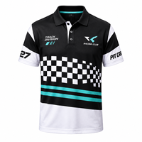 Short de course pour hommes à impression intégrale, motif drapeau à damier avec numéro personnalisé, séchage rapide, en sergé, pour équipe de motorsport, ODM, avec badge personnalisé