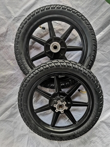Goedkope Fabriek Prijs Zwart 14X2.125 Aluminium <span class=keywords><strong>Rubber</strong></span> Voorwiel Voor Elektrische Fiets - Product Image 3