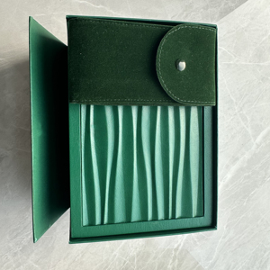High Quality Green <b>Watch</b> Display <b>Box</b>, <b>Wooden</b> <b>Watch</b> <b>Box</b> Lined with Suede - Bulk Gift Packaging - Product Image 6