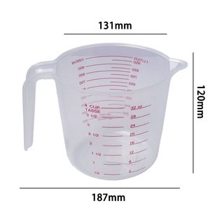 Haixing 3 cái 250ml 500ml 1000ml nhựa nhỏ đo cup Set với xử lý - Product Image 2