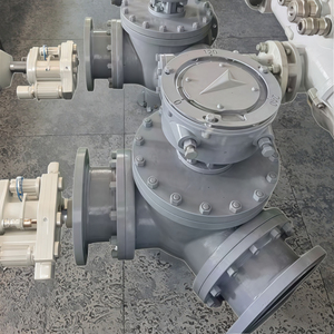 OEM Stainless Steel 4 in Three-Way <strong>Ball</strong> <strong>Valve</strong> with Manual Gearbox Flanged End PTFE Sealing 500psi Flavored Water - Product Image 4