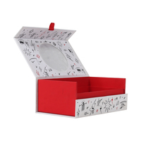 Boîte en papier rigide de luxe avec logo personnalisé, pour cosmétiques, parfums, bijoux, emballage cadeau magnétique avec miroir