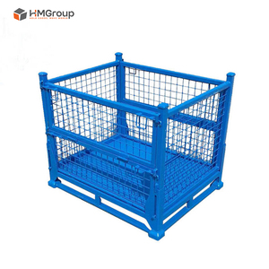 Gaiola Empilhável e Dobrável de Aço com Revestimento em Pó para Armazenamento de Carga e Equipamentos - Product Image 1