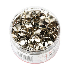 M&G Nickel Plated Thumbtacks 300pcs <b>Drum</b> Pack Office Supplies Pushpins <b>For</b> Cork Board Photo Fixing - Product Image 5