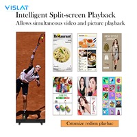 Écran vidéo LED pliable Vislat P1.86/2.5 4K HDR10, étanche, plug & play, signalisation numérique publicitaire portable