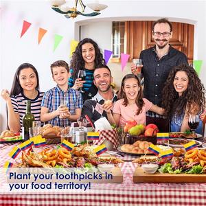 Decoraciones para Cupcakes del Día de la Herencia Hispánica, 23 Banderas de Palillo con la Bandera de Países Hablantes de Español para el Mes de la Herencia Hispánica - Product Image 2