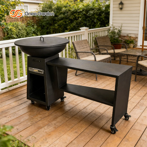 Gnee Garden - Parrilla Portátil de Acero Corten para Exteriores con Mesa Lateral y Encendido Electrónico para Cocinar en el Patio Trasero - Product Image 4
