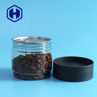 Vente en gros de pots en plastique PET ronds de 438 ml sans BPA, empilables, avec couvercle anti-fuite, de qualité alimentaire, pour la conservation des aliments en conserve, des collations, des bonbons, des biscuits