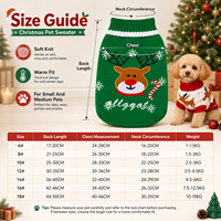 Pull de Noël pour chien, vêtements tricotés chauds pour animaux de compagnie, motif renne et flocon de neige, tenue de vacances automne-hiver, vente en gros
